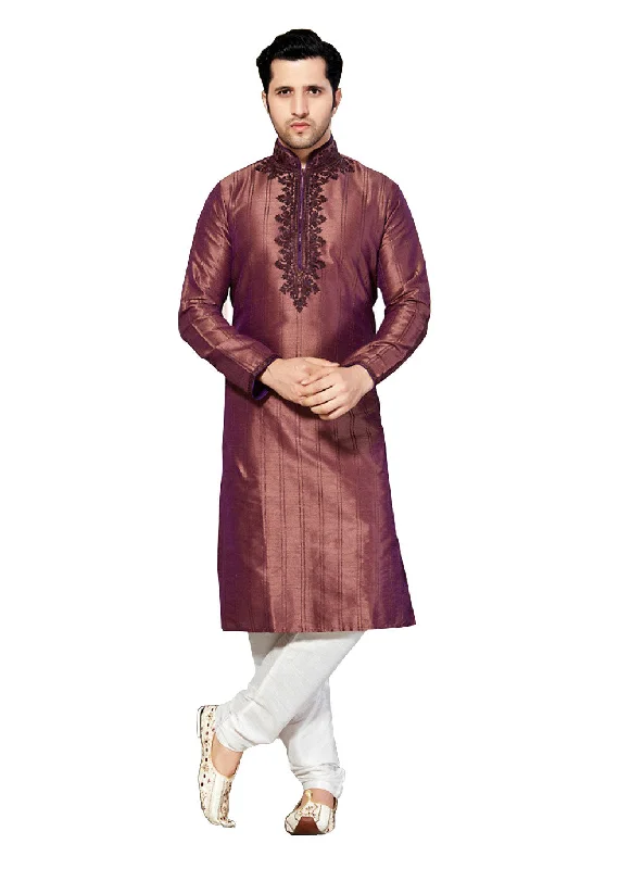 Get It Before It’s Gone Saris and Things Brown Dupioni Raw Silk Readymade Ethnic Indian Kurta Pajama for Men Get It Before It’s Gone Saris and Things Brown Dupioni Raw Silk Readymade Ethnic Indian Kurta Pajama for Men