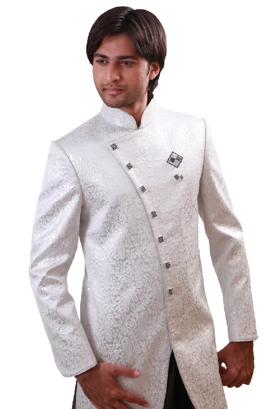 Deal Explosion White Indian Wedding Indo-Western Sherwani for Men