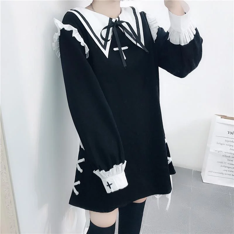 Discount Deals Lolita Cross Ribbon Dress SD00404