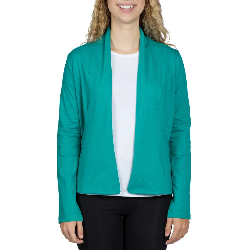 Green Shorter-Length Cardigan