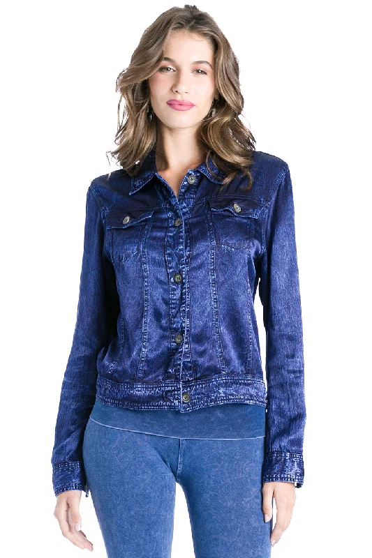 Satin Jean Jacket