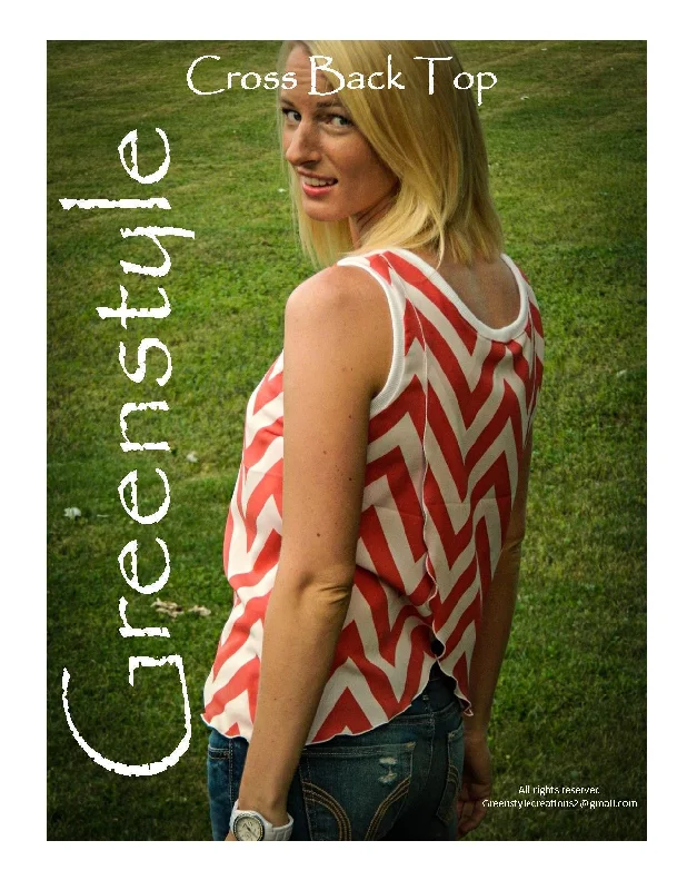 Cross Back Top PDF Sewing Pattern in Sizes XXS to 3XL