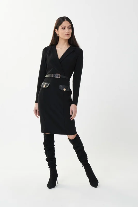 Edgy Wrap Front Dress