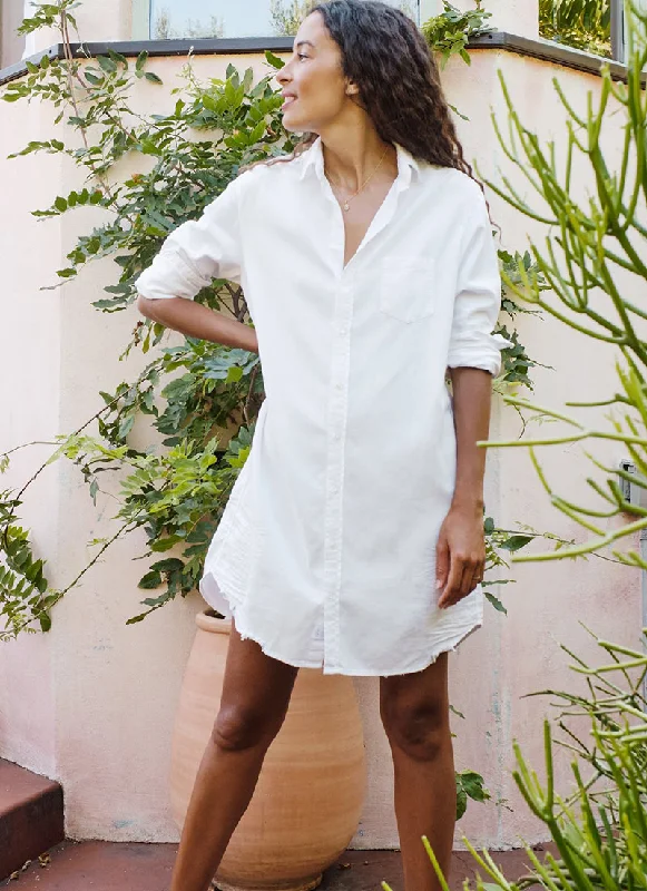 Mary White Denim Shirt Dress