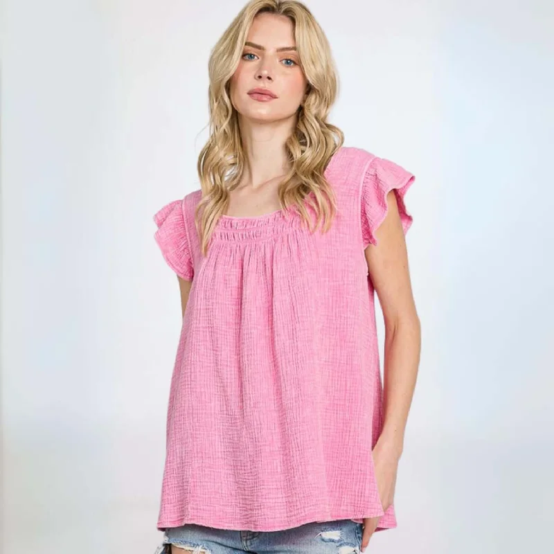 Absolute Comfort Cotton Gauze Top Made in USA