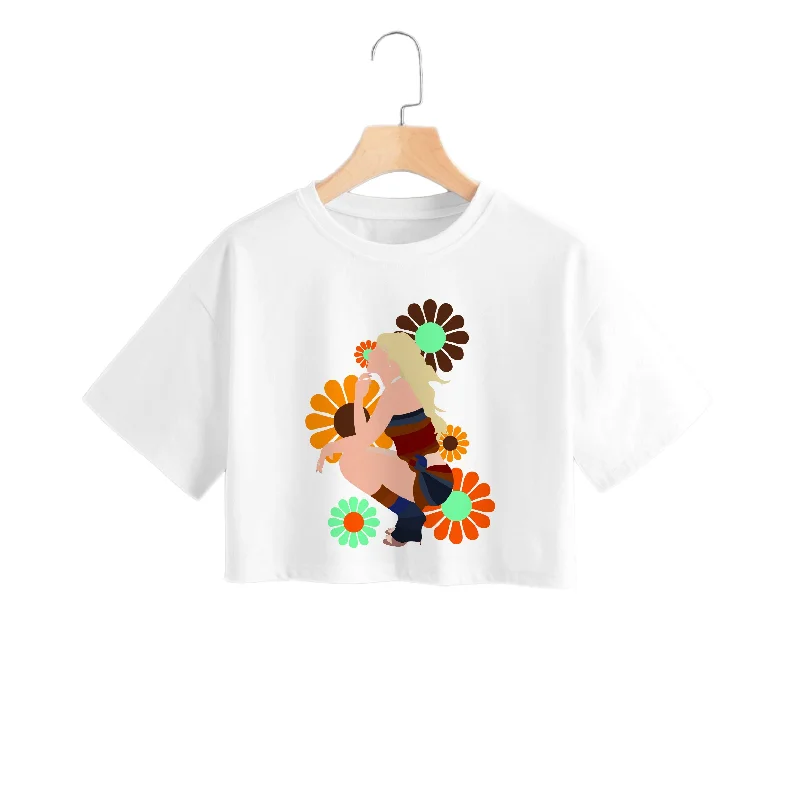 Floral Sabrina Crop Top