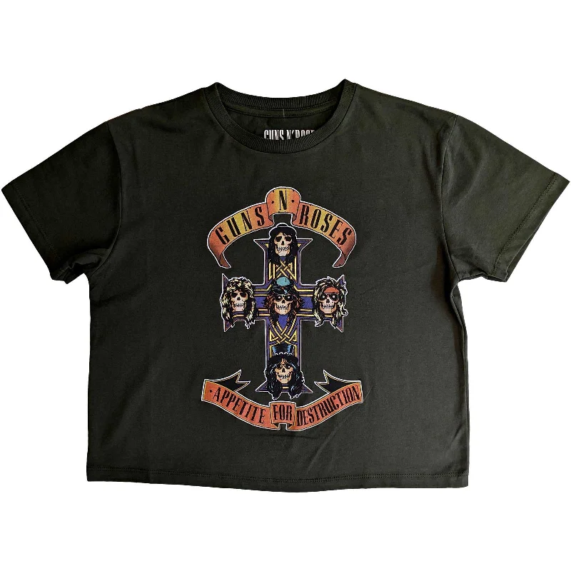 Closeout Guns N' Roses Crop Top - Appetite For Destruction