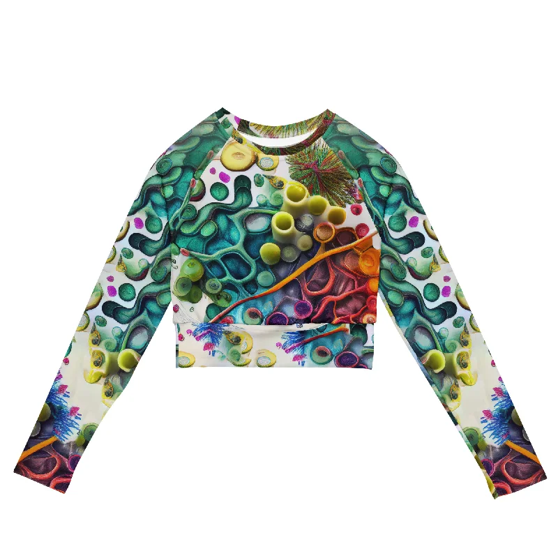 Instant Discount Long-Sleeve Crop Top Experimental Success