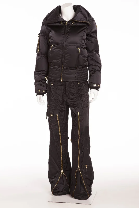 Discount Deals RLX - 2PC Black Coat & Pants with Gold Embellishments - M