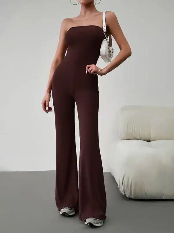 Limited Time Discount Women’s Elegant Temperament Slim Sexy Tube Top Jumpsuit