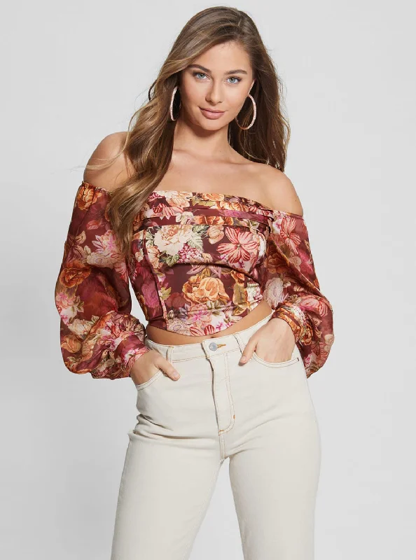 Sale Event Eco Floral Tapestry Print Kristy Top