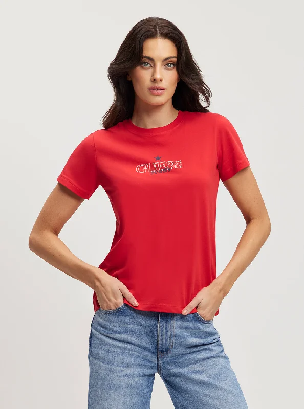 Flash Deals Guess Jeans Red Star T-Shirt