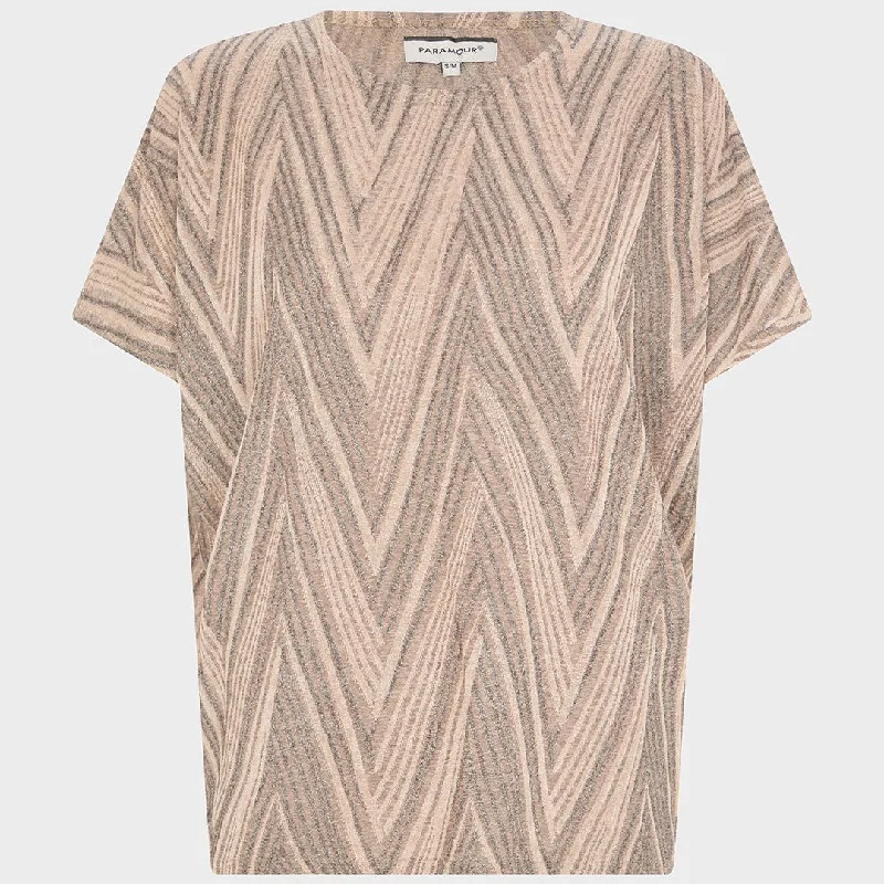 Ladies Zig Zag Batwing Top