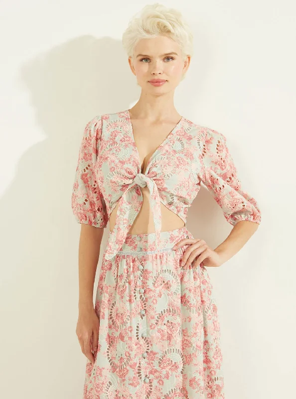 Super Sale Pink Multi Silvia Top