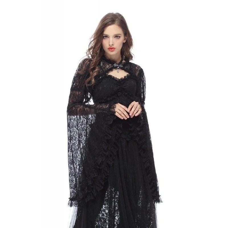 Shop and Save Women's Bell Sleeved All Lace Cape